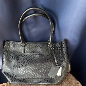 Guess Charcoal Monogram Tote